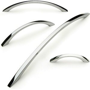 186mm Polished Chrome Bow Handle - 160mm Centres